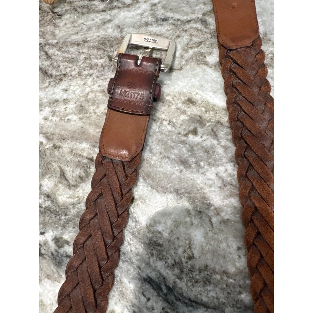 Men's Brighton DONEGAL TAPER Brown‎ Leather Belt Size 36 Stylish